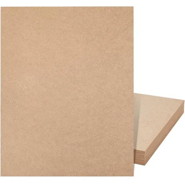 Bright Creations 1/4 in MDF Wood Chipboard Sheets for Crafts, Engraving, Painting (11x14 in, 6 Pack)