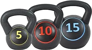 BalanceFrom Wide Grip Kettlebell Exercise Fitness Weight Set, Multiple Sizes