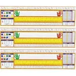 North Star Teacher Resources Traditional Manuscript Spanish Desk Plates 19" x 5" 36 per Pack 3 Packs