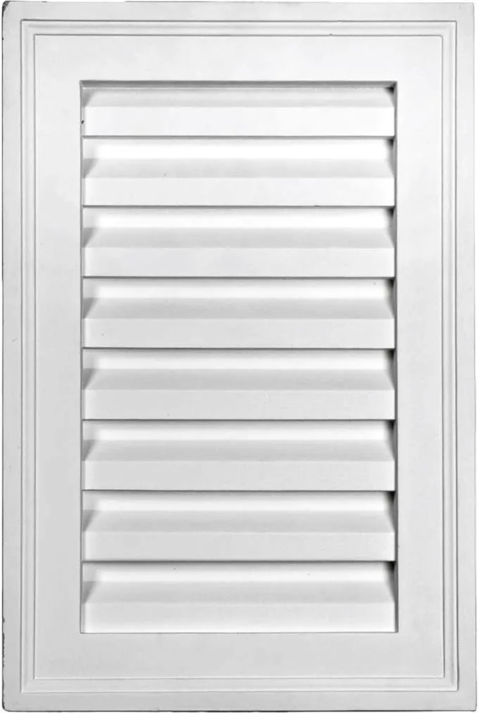 Ekena Millwork 12"W x 18"H x 1 1/4"P, Vertical Gable Vent Louver, Non-Functional