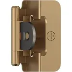 Amerock Double Demountable 1/2" Overlay Cabinet Hinge - Champagne Bronze (Pair)