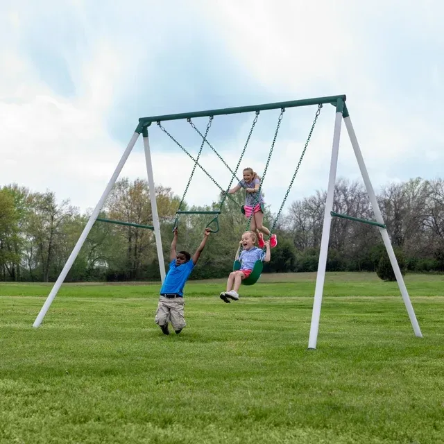 Big Brutus Heavy-Duty Metal A-Frame Swing Set | Backyard Discovery