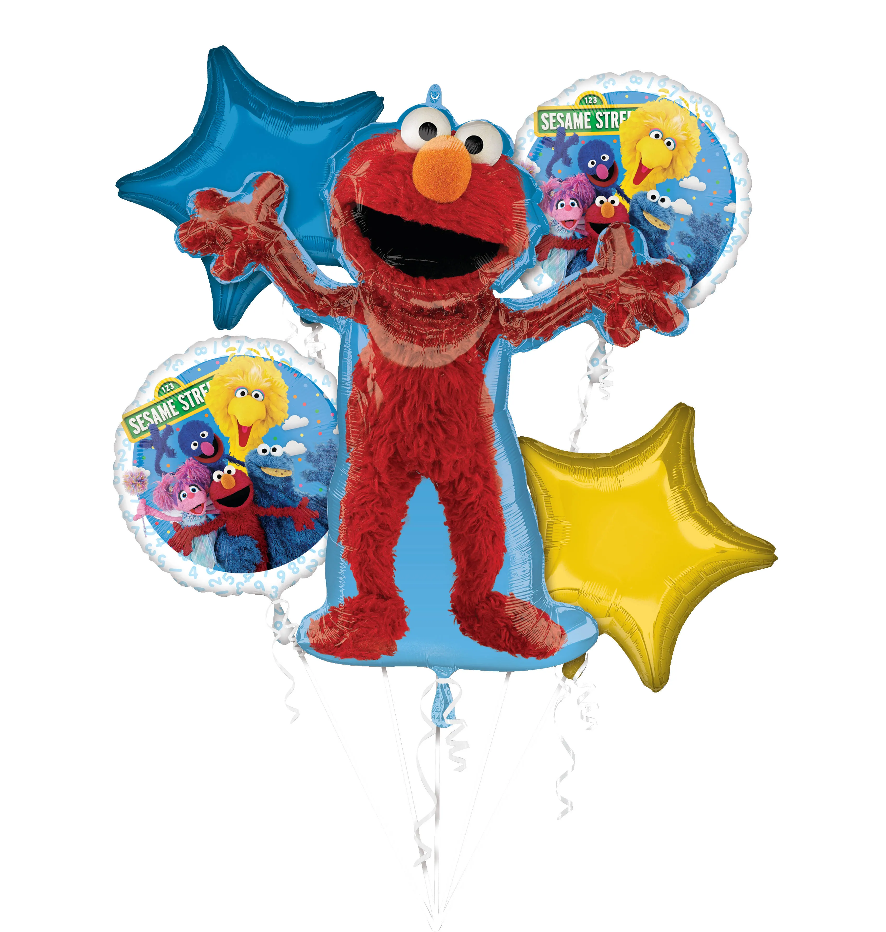 Anagram Elmo and Friends 5 Piece Balloon Bouquet