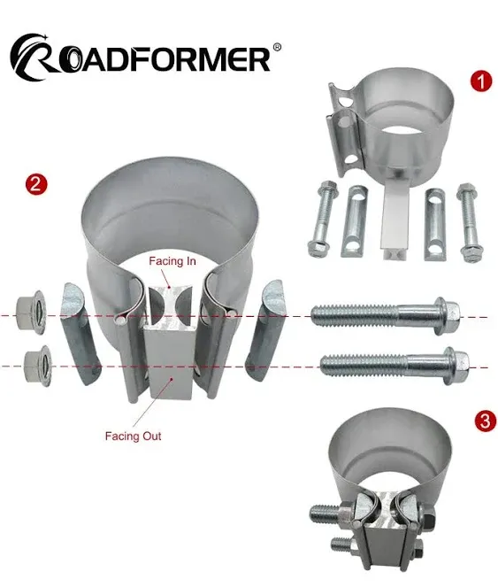 Roadformer Lap Joint Exhaust Band Clamp Preformed Aluminized Steel