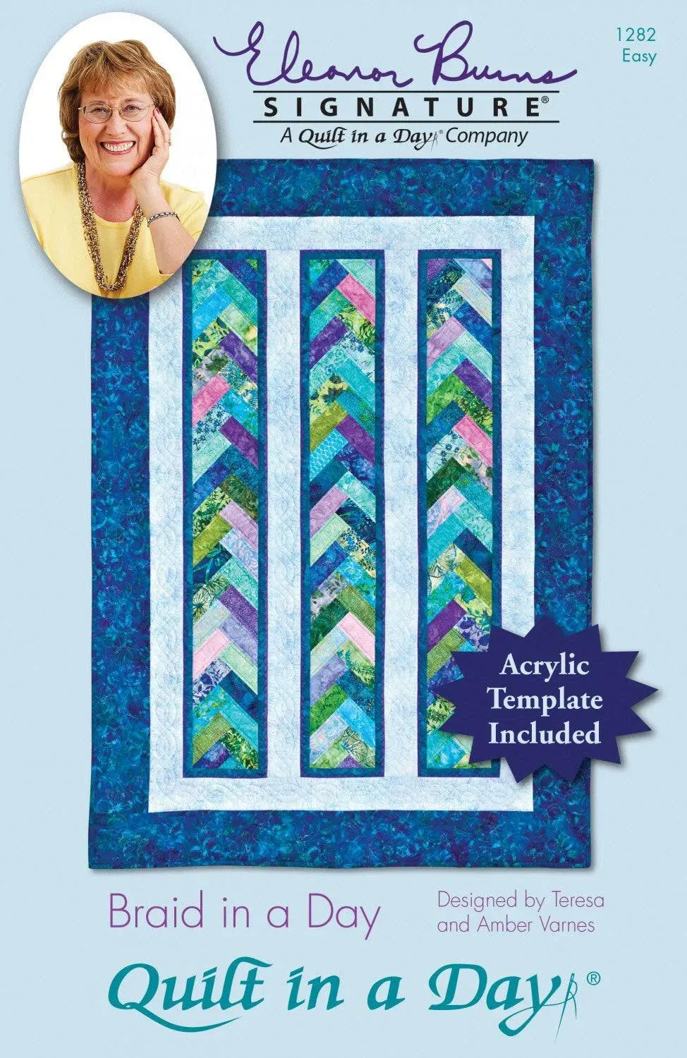 Braid In A Day Pattern, Quilt in a Day, Eleanor Burns, w/ Acrylic Template, EASY