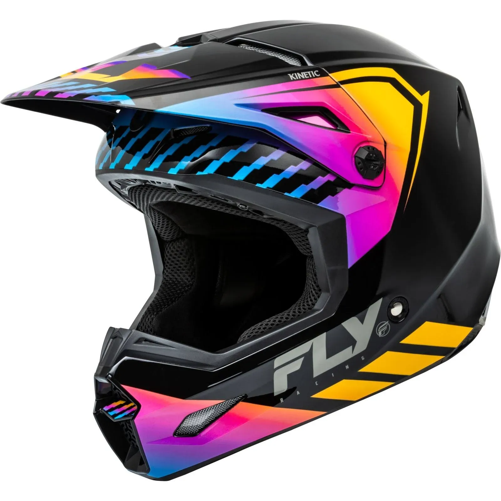 Fly Racing - Kinetic Menace Helmet Black/Sunrise 2x - F73-86552X