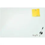 Magnetic Eraser Glass Board 24" x 36" Inches Eased Corners - White Low Iron Glass