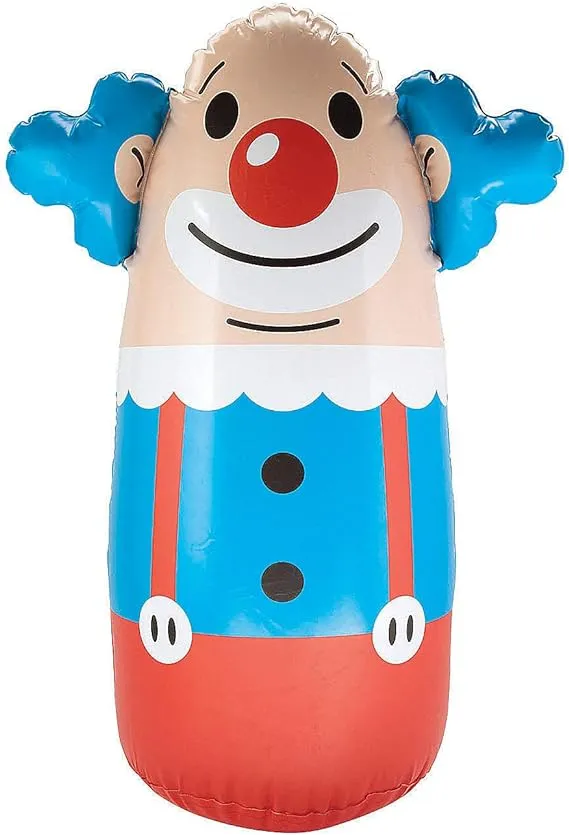 Inflatable Clown Punching Bag - 3 Feet Tall - Stand up Toy for Kids - Circus Party Games