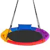 Costway 40 in. Saucer Tree Swing Round Platform Outdoor Swing with Pillow and Handle GHMHSKU00419