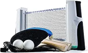 Franklin Sports Table Tennis to Go Portable Ping Pong Set - Table Top Ping Pong Net + (2) Paddles - Ping Pong Balls Included - 2 Players