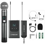 Phenyx Pro Dual Digital Wireless Microphone System, W/Handheld Dynamic Microphone, Bodypack Transmitter, Mini Receiver, 2x15 UHF Frequencies, Headset