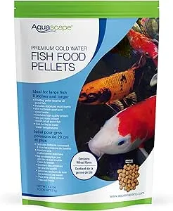 Aquascape Premium Cold Water Fish Food Pellets for Large Koi and Pond Fish, Large Pellet, 4.4 Pounds | 98872