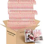 Candy Cane Peppermint Flavored 72 Pieces Individually Wrapped Free Creative Idea Booklet Included. Red & White