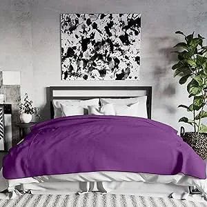 Liberator Lush Throw Moisture-Resistant Blanket, King Size, Aubergine