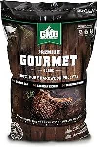 Green Mountain Grills Gourmet Pellet Blend 8 lb Bag Hickory Black Oak Mesquite