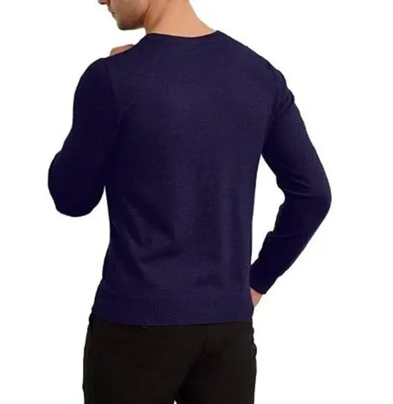 Men&#x27;s Casual Slim Fit V-Neck Pullover Long Sleeve Knitted Pullover Sweaters