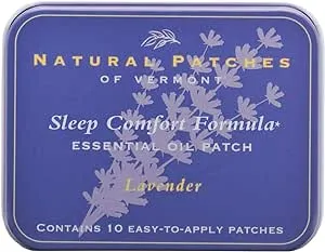 Natural Patches Of Vermont Lavender Sleep Comfort Essential Oil Body Patches, 10-Count Tin