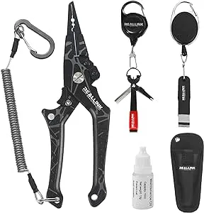 Aluminum Fishing Pliers Hook Remover Tool Kits and Accessories Combo, Fishing ...