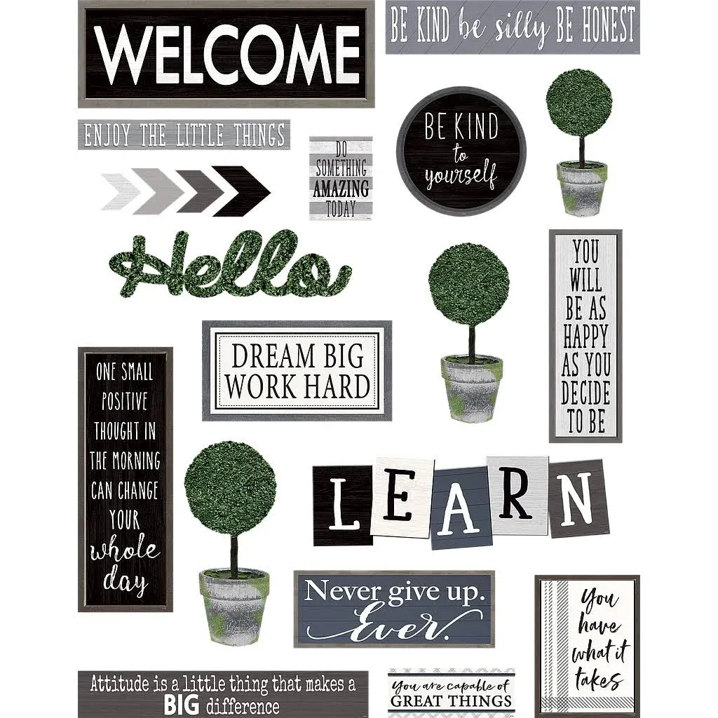 Teacher Created Resources Modern Farmhouse Wall Decor Bulletin Board Set