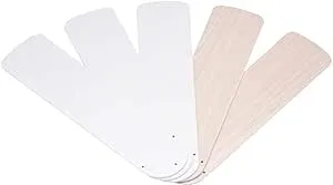 Ciata 42 inch White/Bleached Oak Ceiling Fan Replacement Fan Blades 5 Pack