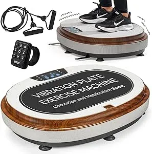 Lifepro RelaxaVibe Vibration Plate Exercise Machine - Vibration Platform for Circulation & Metabolism Boost - Elegant Living-Room Vibration Machine