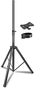 5 Core Speaker Stand Tripod Floor Heavy Duty Adjustable Up to 72 Inch DJ Studio Monitor Stands Pole Mount - SS HD 1PK BLK WOB