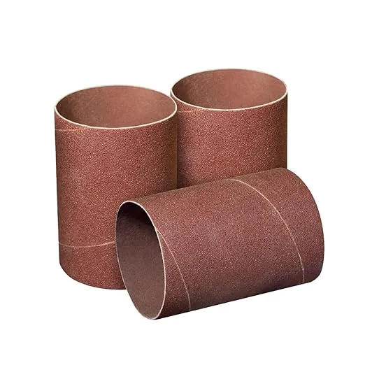 POWERTEC 11215 4.5 Inch Sanding Sleeves for Spindle Sander | 120 Grit | Aluminum Oxide Sandpaper Diameter 3 Inch (Pack of 3)