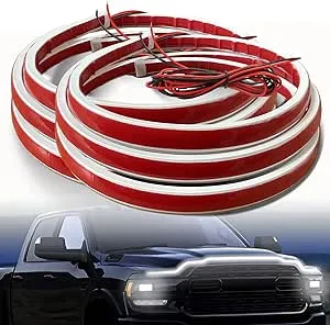 Car Hood Light Strip Dynamic Car LED Strip Light 71 inches Exterior Flexible Daytime Running Light Strip for Car,Truck,SUV (2 Pieces)