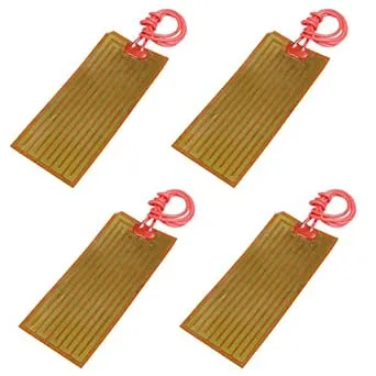 4 PCS Film Heater Plate Adhesive Pad, Icstation PI Heating Elements Film 12V 7W Strip Heater Adhesive Polyimide Heater Plate 25mmx50mm