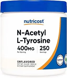 Nutricost Pure N-Acetyl L-Tyrosine (NALT) Powder 100 Grams