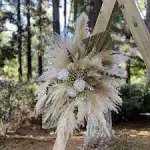 Pampas Flower Arch Arrangement, Boho Wedding Decor, White, Cream, Ivory, Pampas Grass, Wedding Backdrop, Swag For Arch, Rustic Wedding Decor