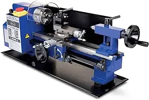 Eastwood Benchtop Metal Lathe 7 inch x 12 inch | Mini Metal Lathe Variable Speed 0-2500 RPM, Mini Lathe with 3-jaw Chuck | Benchtop Metal Lathe, Drilling Machine for Various Types of Metal Turning