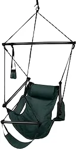 Hammaka Hanging Hammock Air Chair, Aluminum Dowels, Green