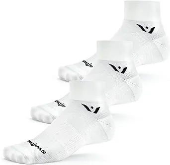 Swiftwick 3 Pack Performance Zero Golf &amp; Running Socks White S ZA020ZZ-S (3) NIP