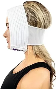 Contour MD Compression Chin Strap – Medical Head Wrap for Face Lift, Neck, Plastic & Oral Surgery – Chin Mask Lift – Post Surgery Compression Garment After Liposuction – Surgery Recovery Supplies