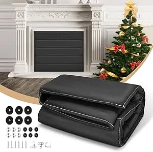 Upgraded 10MM Magnetic Fireplace Covers, 39 x 32 in Insulated Fireplace Cover for Stops Heat Loss, Fireplace Screen Cover, Air Blocker Drafts Stops for Inside Fireplace, Energy Saver Fireplace Blanket