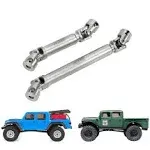 INJORA Center Drive Shaft Stainless Steel D-Shaped Hole Drive Shaft for SCX24 Gladiator Dodge Power Wagon 1/24 RC Crawler Upgrade Parts, 20g/Set