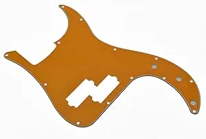 KAISH 13 Hole P Bass Style Pickguard PB Scratch Plate Bass Pickguard for USA/Mexico Precision P Bass Orange 3 Ply