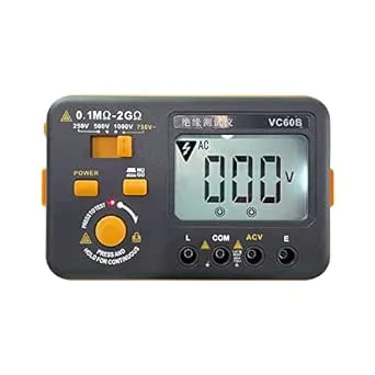 VC60B Digital Insulation Resistance Tester Megohmmeter Ohmmeter Megger Meter ...