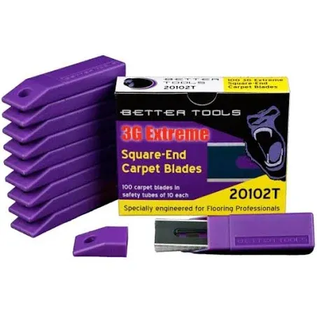 Square Corner Slotted Carpet Blades