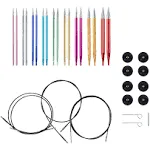 Knit Picks Options Aluminum Interchangeable Circular Knitting Needle Set (Prism)