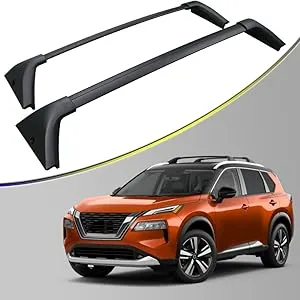 AUXPACBO Cross Bar Fit for Nissan Rogue 2021 2022 2023 2024 SV SL Platinum with Roof Rail Roof Rack Crossbars Rooftop Luggage Cargo Carrier for Canoe Kayak Bike