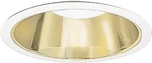 Halo Recessed 426RG 6-Inch Trim with Residential Gold Reflector Cone, White