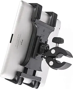 Tablet Holder for Treadmill or Exercise Bike | Quick Clamp | Great for Spin Bikes and Indoor Trainers | iPad Compatible