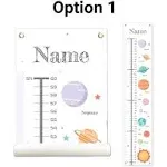 Personalized Kids Canvas Growth Chart, Height Chart, Growth Chart Banner, Planet