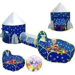 PLAY TENT with Ball Pit Crawl Tunnel Kids Space World Playhouse 3 Pcs PIGPIGPEN