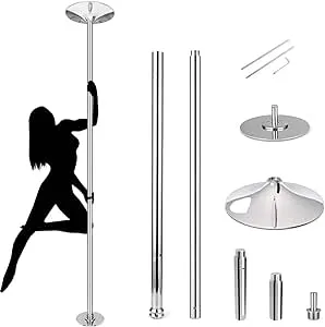 Stripper Pole Static Spinning Pole Dance Pole for Home Bedroom, 45mm Removable Beginners and Professional Dancing Pole for Party Club Exercise, Heavy-Duty Max Load 400 lbs