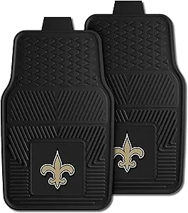 New Orleans Saints Heavy Duty 2-Piece Vinyl Floor Mats