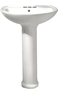 American Standard 0236.411.020 Cadet Pedestal Top and Leg with 4-Inch Centerset Holes, White