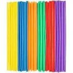 Comfy Package [500 Pack] 10.02" High Long Plastic Straws, Disposable Drinking Straws - Assorted Colors